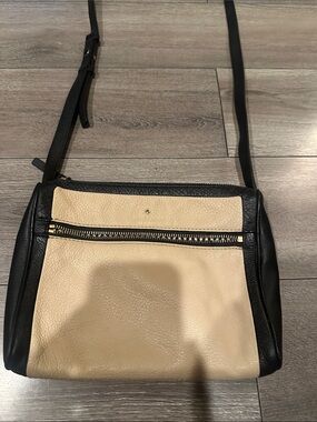 Kate Spade tan and black leather Crossbody bag